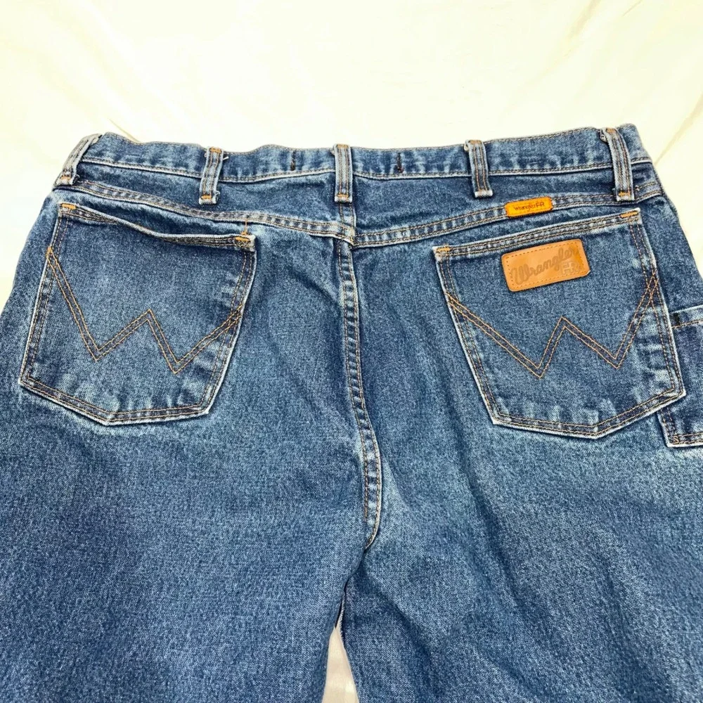 Wrangler FR Flame Resistant Relaxed Fit Jeans Blue Denim 38x30 FR31MWZ Workwear